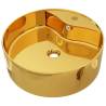 Elegant Gold Ceramic Wash Basin with Overflow - 46.5x15.5 cm