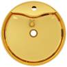 Elegant Gold Ceramic Wash Basin with Overflow - 46.5x15.5 cm