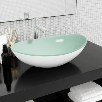 Stylish Tempered Glass Basin 54.5x35x15.5 cm - White