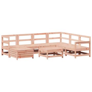 8 Piece Garden Sofa Set - Solid Wood Douglas Fir for Comfort