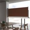 Patio Retractable Side Awning 100x300 cm Brown Colour brown Size 100 x 300 cm Quantity in Package 1 