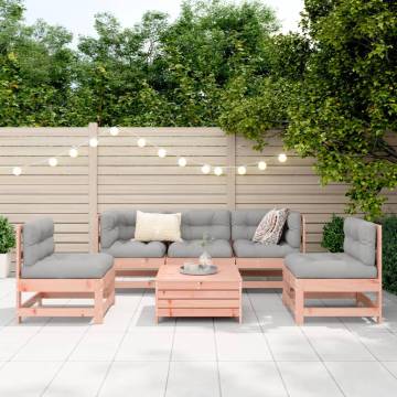 6 Piece Garden Sofa Set - Solid Wood Douglas Fir | HiPoMarket