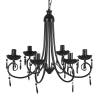 Elegant Black 6 Bulb Ceiling Lamp Chandelier | Hipomarket