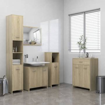 4 Piece Bathroom Furniture Set in Sonoma Oak - Stylish & Functional