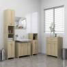 4 Piece Bathroom Furniture Set Sonoma Oak Colour sonoma oak Number of 4 