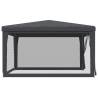 Party Tent with 4 Mesh Sidewalls - Anthracite 4x4 m HDPE