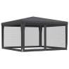 Party Tent with 4 Mesh Sidewalls - Anthracite 4x4 m HDPE