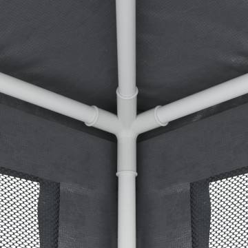 Party Tent with 4 Mesh Sidewalls - Anthracite 4x4 m HDPE