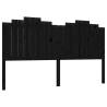 Bed Headboard Black - Solid Pine Wood 186x4x110 cm