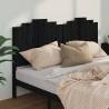 Bed Headboard Black - Solid Pine Wood 186x4x110 cm