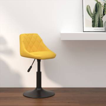 Stylish Mustard Yellow Velvet Bar Stool | Hipomarket