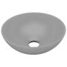 Light Grey Round Ceramic Bathroom Sink | HipoMarket