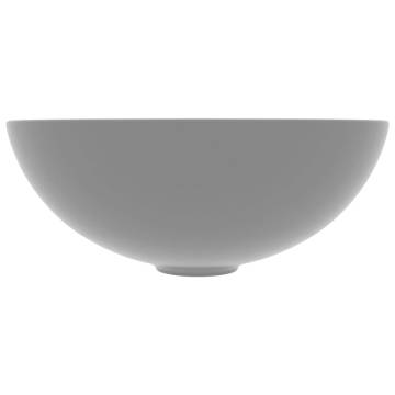 Light Grey Round Ceramic Bathroom Sink | HipoMarket