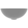 Light Grey Round Ceramic Bathroom Sink | HipoMarket