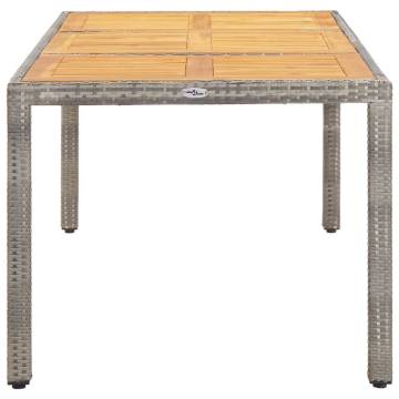 Grey Garden Table 190x90x75 cm - Stylish Outdoor Dining