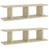 Wall Shelves 2 pcs Sonoma Oak | Stylish Engineered Wood Design