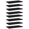 Bookshelf Boards 8 pcs Black 40x20x1.5 cm Engineered Wood Colour black Size 40 x 20 x 1.5 cm Quantity in Package 8 