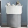 Stylish Grey & White Cotton Storage Basket Ø49x65 cm