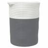 Stylish Grey & White Cotton Storage Basket Ø49x65 cm