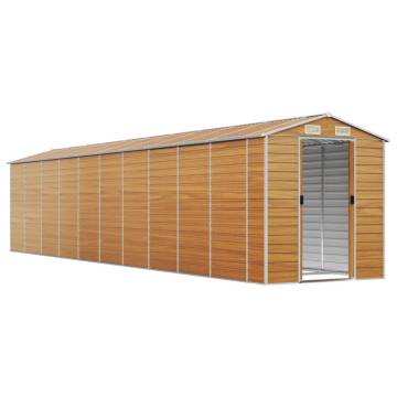 Light Brown Garden Shed - Durable Galvanised Steel Storage