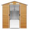 Light Brown Garden Shed - Durable Galvanised Steel Storage