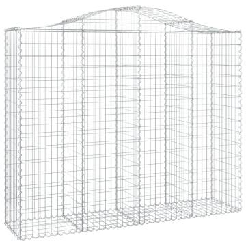 Arched Gabion Baskets 30 pcs - Durable Garden Barriers