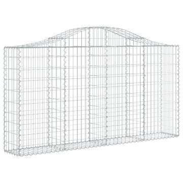 Arched Gabion Baskets - 30 pcs Galvanised Iron 200x30x100/120 cm