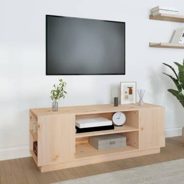 Solid Wood Pine TV Cabinet - 110x35x40.5 cm | Hipomarket