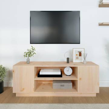 Solid Wood Pine TV Cabinet - 110x35x40.5 cm | Hipomarket