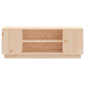 Solid Wood Pine TV Cabinet - 110x35x40.5 cm | Hipomarket