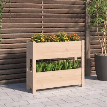 Solid Wood Pine Planter - 77x25x66 cm | Hipomarket UK