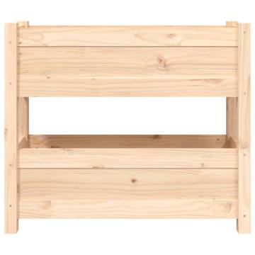 Solid Wood Pine Planter - 77x25x66 cm | Hipomarket UK