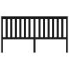 Stylish Black Bed Headboard - Solid Pine Wood - 186x6x101 cm