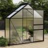 Greenhouse Anthracite Aluminium 1.33 m² Size 190 x 70 x 202 cm Quantity in Package 1 