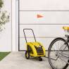 Pet Bike Trailer Yellow Oxford Fabric and Iron Colour yellow Size 125 x 52 x 53 cm 