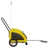 Pet Bike Trailer - Yellow Oxford Fabric & Iron - Hipomarket