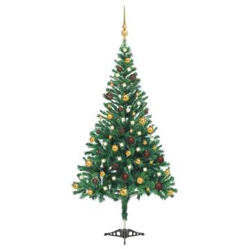 Pre-lit Christmas Tree with Ball Set - 210cm, 910 Branches