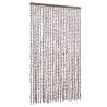 Fly Curtain Taupe & White | 118x220 cm Chenille - HipoMarket