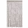 Fly Curtain Taupe & White | 118x220 cm Chenille - HipoMarket