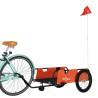 Bike Trailer - Orange & Black Oxford Fabric | 45kg Capacity