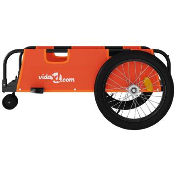 Bike Trailer - Orange & Black Oxford Fabric | 45kg Capacity