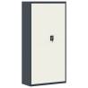 File Cabinet Anthracite & White - 90x40x180 cm Steel