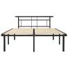 Black Metal Bed Frame 160x200 cm - Elegant Bedroom Design