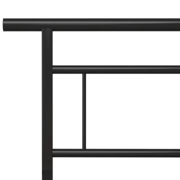 Black Metal Bed Frame 160x200 cm - Elegant Bedroom Design