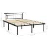 Black Metal Bed Frame 160x200 cm - Elegant Bedroom Design