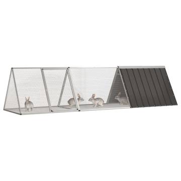 Rabbit Cage Anthracite 302.5x80.5 cm - Secure & Comfortable