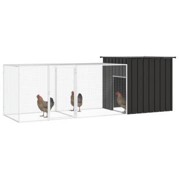 Galvanised Steel Chicken Cage 300x91x100 cm - Anthracite