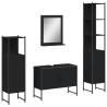 4 Piece Black Bathroom Cabinet Set | Stylish Storage Solution