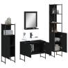 4 Piece Black Bathroom Cabinet Set | Stylish Storage Solution