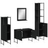 4 Piece Black Bathroom Cabinet Set | Stylish Storage Solution